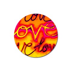  Graffiti Love Magnet 3  (round) by essentialimage365