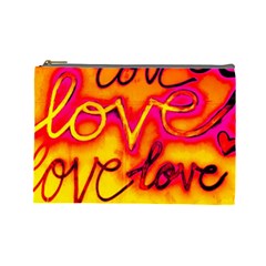  Graffiti Love Cosmetic Bag (large) by essentialimage365