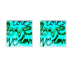  Graffiti Love Cufflinks (Square)