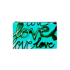  Graffiti Love Cosmetic Bag (small) by essentialimage365