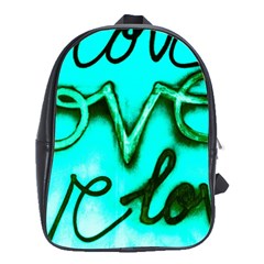  Graffiti Love School Bag (large) by essentialimage365