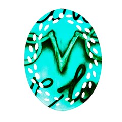  Graffiti Love Ornament (oval Filigree)