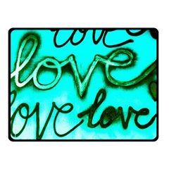  Graffiti Love Double Sided Fleece Blanket (small)  by essentialimage365