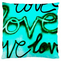  Graffiti Love Large Flano Cushion Case (one Side) by essentialimage365