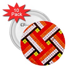 Pop Art Mosaic 2 25  Buttons (10 Pack) 