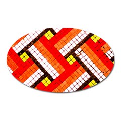 Pop Art Mosaic Oval Magnet by essentialimage365