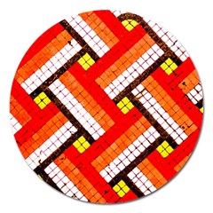 Pop Art Mosaic Magnet 5  (round) by essentialimage365