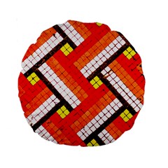 Pop Art Mosaic Standard 15  Premium Round Cushions by essentialimage365