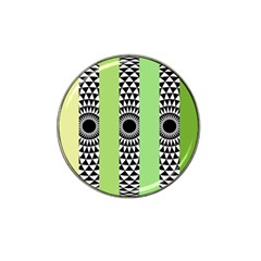  Green Check Pattern, Vertical Mandala Hat Clip Ball Marker (10 Pack) by Magicworlddreamarts1