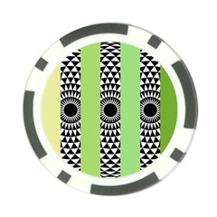  Green Check Pattern, Vertical Mandala Poker Chip Card Guard (10 Pack) by Magicworlddreamarts1