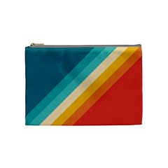 Classic Retro Stripes Cosmetic Bag (medium) by AlphaOmega