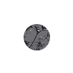 Grey Colors Flowers And Branches Illustration Print 1  Mini Magnets by dflcprintsclothing