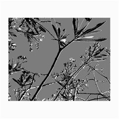 Grey Colors Flowers And Branches Illustration Print Small Glasses Cloth (2 Sides) by dflcprintsclothing