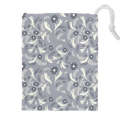 Folk Flowers Art Pattern Floral Abstract Surface Design  Seamless Pattern Drawstring Pouch (4xl) by Eskimos