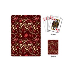 Folk Flowers Art Pattern Floral Abstract Surface Design  Seamless Pattern Playing Cards Single Design (mini) by Eskimos