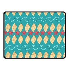 Starfish And Seashells  Sea Double Sided Fleece Blanket (small)  by SychEva