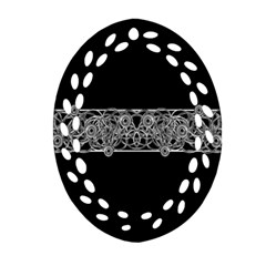 Derivation And Variations 4 Oval Filigree Ornament (two Sides) by dflcprintsclothing