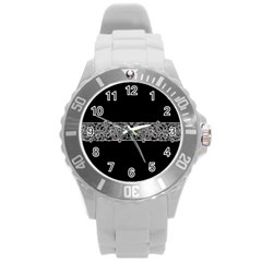 Derivation And Variations 4 Round Plastic Sport Watch (L)