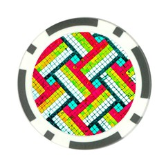 Pop Art Mosaic Poker Chip Card Guard by essentialimage365