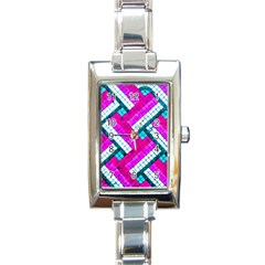 Pop Art Mosaic Rectangle Italian Charm Watch by essentialimage365