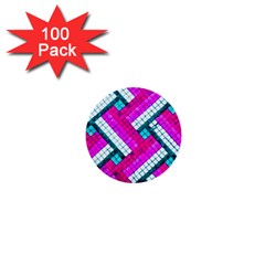Pop Art Mosaic 1  Mini Buttons (100 Pack)  by essentialimage365
