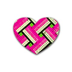 Pop Art Mosaic Heart Coaster (4 Pack) 