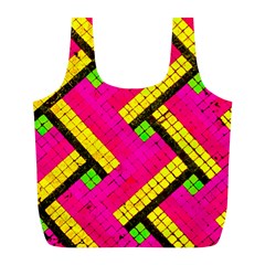 Pop Art Mosaic Full Print Recycle Bag (l) by essentialimage365