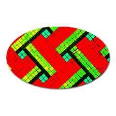 Pop Art Mosaic Oval Magnet by essentialimage365