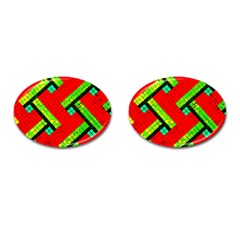 Pop Art Mosaic Cufflinks (oval) by essentialimage365