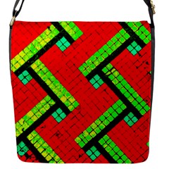 Pop Art Mosaic Flap Closure Messenger Bag (s) by essentialimage365