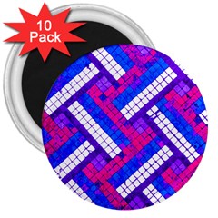 Pop Art Mosaic 3  Magnets (10 Pack)  by essentialimage365