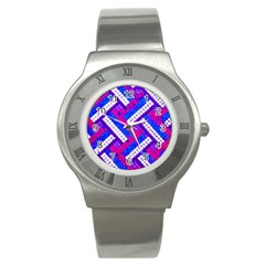 Pop Art Mosaic Stainless Steel Watch by essentialimage365