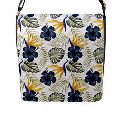 Tropical Blue Love Flap Closure Messenger Bag (l) by designsbymallika