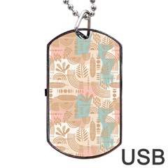 Off White Minimal Art Dog Tag Usb Flash (two Sides) by designsbymallika