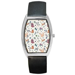 Funny Cats Barrel Style Metal Watch by SychEva