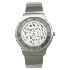 Funny Cats Stainless Steel Watch by SychEva