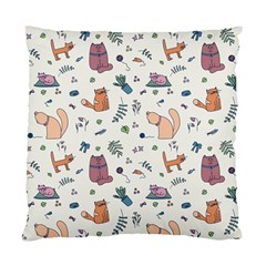 Funny Cats Standard Cushion Case (two Sides) by SychEva
