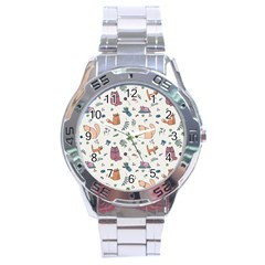Funny Cats Stainless Steel Analogue Watch by SychEva
