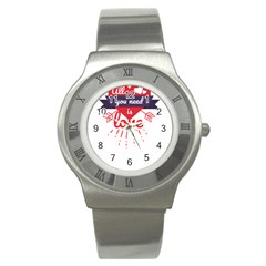 All You Need Is Love Stainless Steel Watch