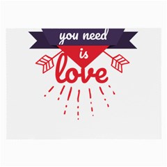 All You Need Is Love Large Glasses Cloth