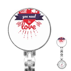 All You Need Is Love Stainless Steel Nurses Watch