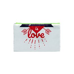 All You Need Is Love Cosmetic Bag (xs) by DinzDas