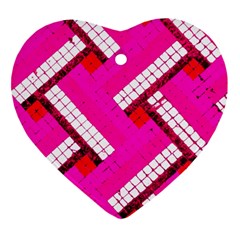 Pop Art Mosaic Heart Ornament (two Sides) by essentialimage365