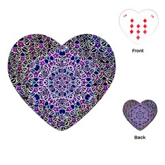 Digital Painting Drawing Of Flower Power Playing Cards Single Design (heart) by pepitasart