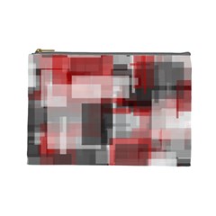 Abstract Tiles, Mixed Color Paint Splashes, Altered Cosmetic Bag (large) by Casemiro