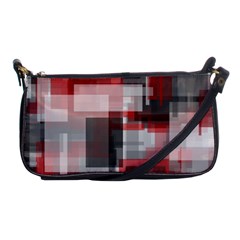 Abstract Tiles, Mixed Color Paint Splashes, Altered Shoulder Clutch Bag by Casemiro