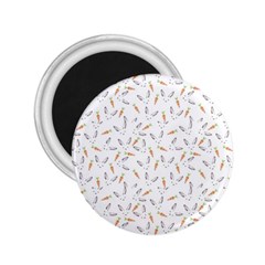 Cute Bunnies And Carrots Pattern, Light Colored Theme 2 25  Magnets by Casemiro