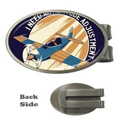 Airplane - I Need Altitude Adjustement Money Clips (oval)  by DinzDas