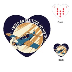 Airplane - I Need Altitude Adjustement Playing Cards Single Design (heart)