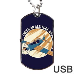 Airplane - I Need Altitude Adjustement Dog Tag Usb Flash (two Sides)